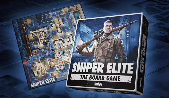 The Sniper Elite board game features a miniature Hitler being shot in the balls.