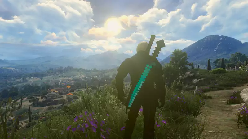 Geralt wielding a Minecraft sword looks much cooler.