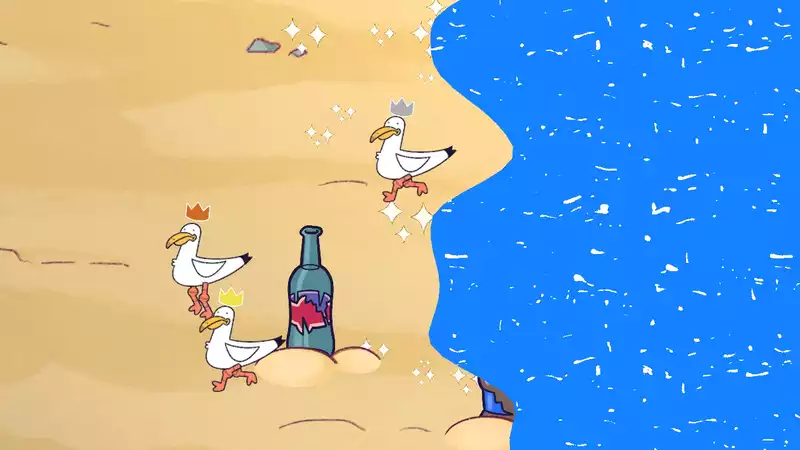 Play an endless and ruthless seagull battle royale at The Beach!