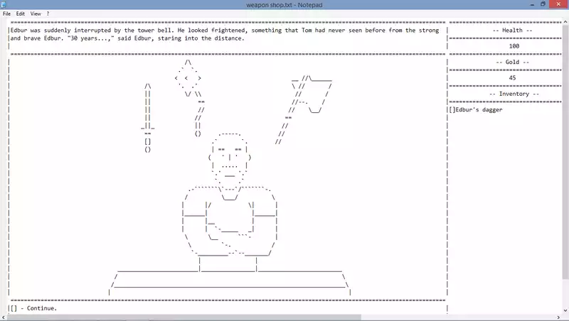 Turn your notepad into an RPG.