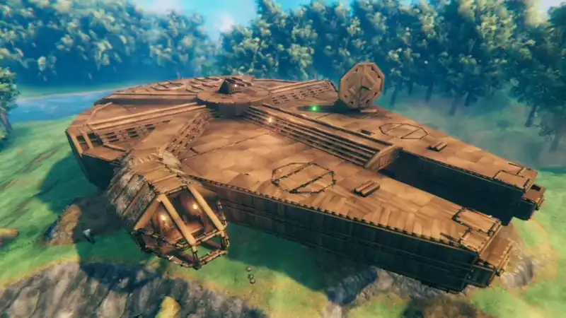 This Varheim player created a rustic Millennium Falcon worthy of the Vikings.