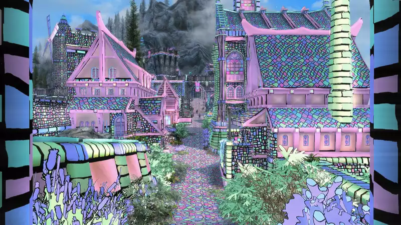 This Skyrim mod turns Solitude into a kaleidoscopic acid trip.