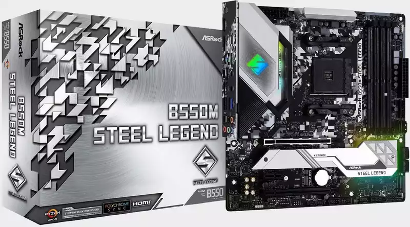 Build a Compact AMD Ryzen PC" ASRock's B550M Steel Legend on sale for $110