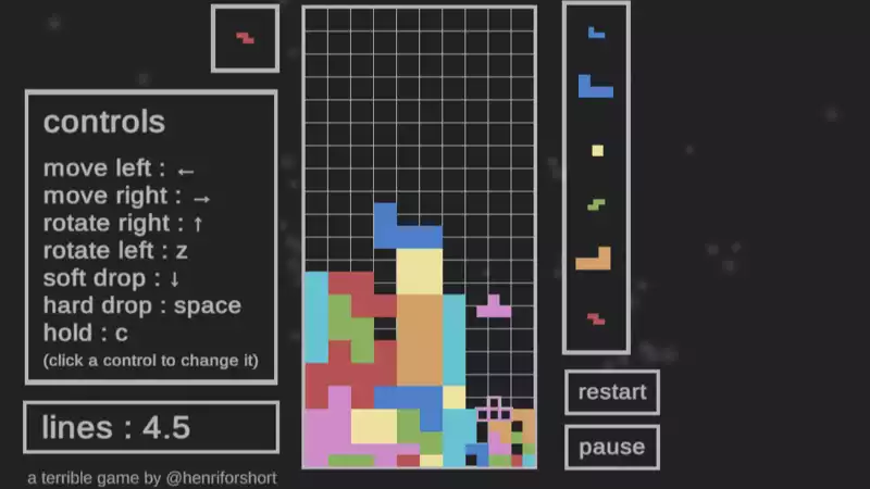 Every Tuesday, you can play Tetris for free.