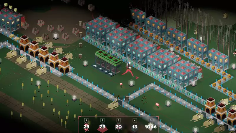 An eerie marriage of Factorio and Don't Starve.