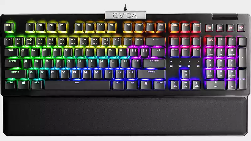 The key switches on EVGA's Z15 RGB keyboard can be replaced.