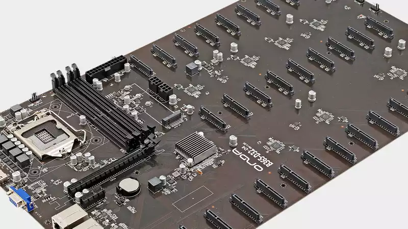 With 32 SATA ports, this motherboard is popular with data hoarders and Chia crypto miners.