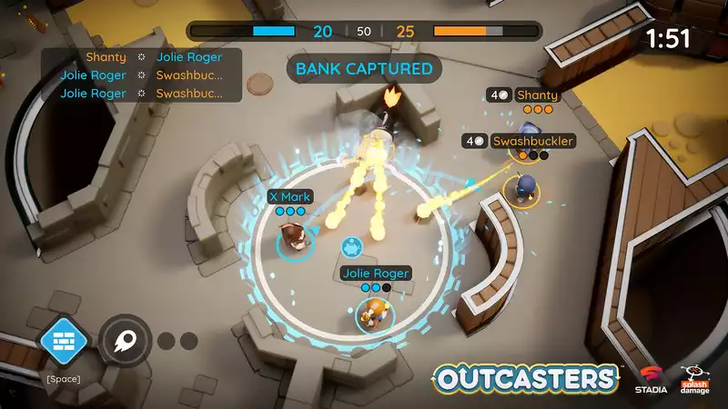 Splash Damage's party shooter "Outcaster" goes away with "Stadia".