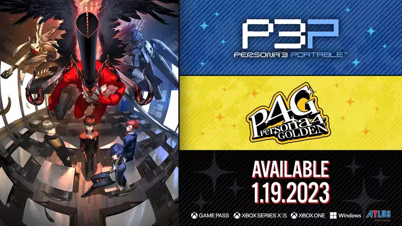 Persona 3 Portable" coming to Steam and Game Pass in January 2023.