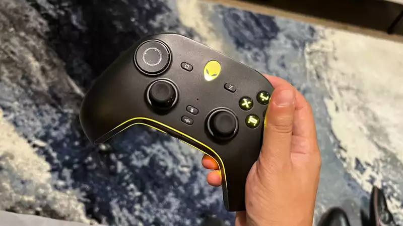 This funky-looking controller is at the heart of Alienware's prototype home game streaming ecosystem.