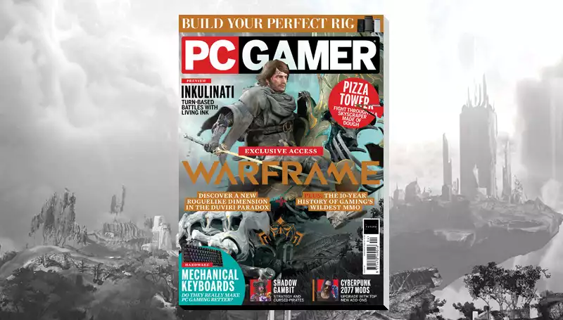 PC Gamer UK April issue now on sale Warframe The Dhubiri Paradox