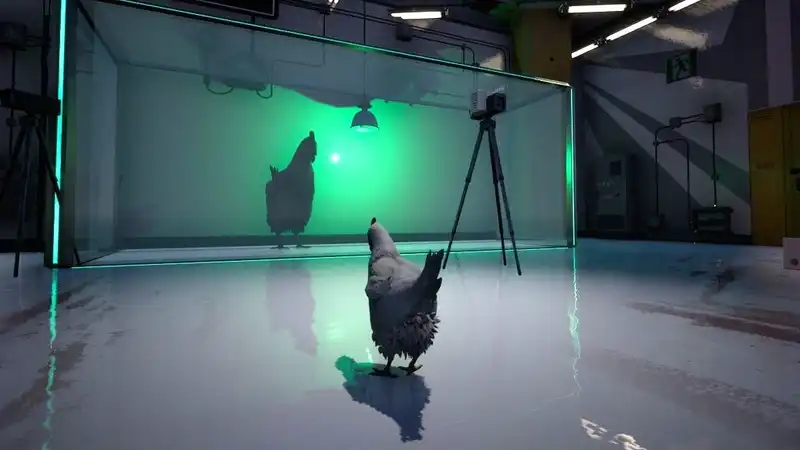 This anti-meat industry horror game is inspired by the developer's pet chicken death, it's basically Abe's Oddysee plus Resident Evil, but you're a poultry