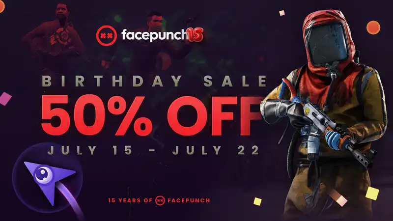 Facepunch Studios celebrates its 15th birthday with a half-price sale.